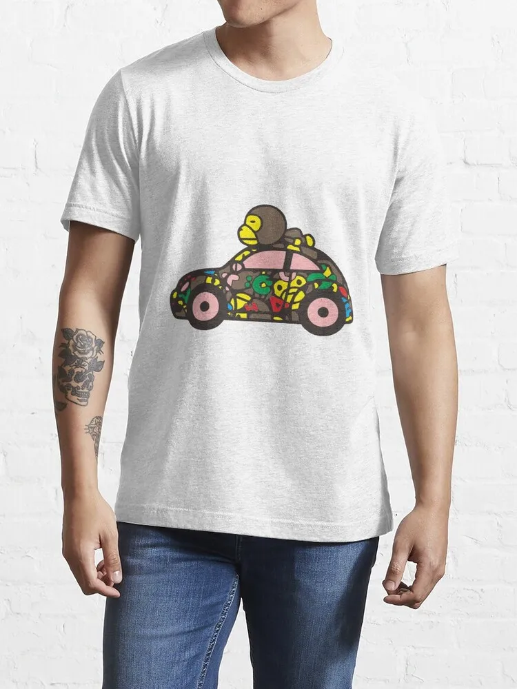 Camiseta Vintage de Etsy Taobao, ropa 100% algodón, mono, animales, Coche