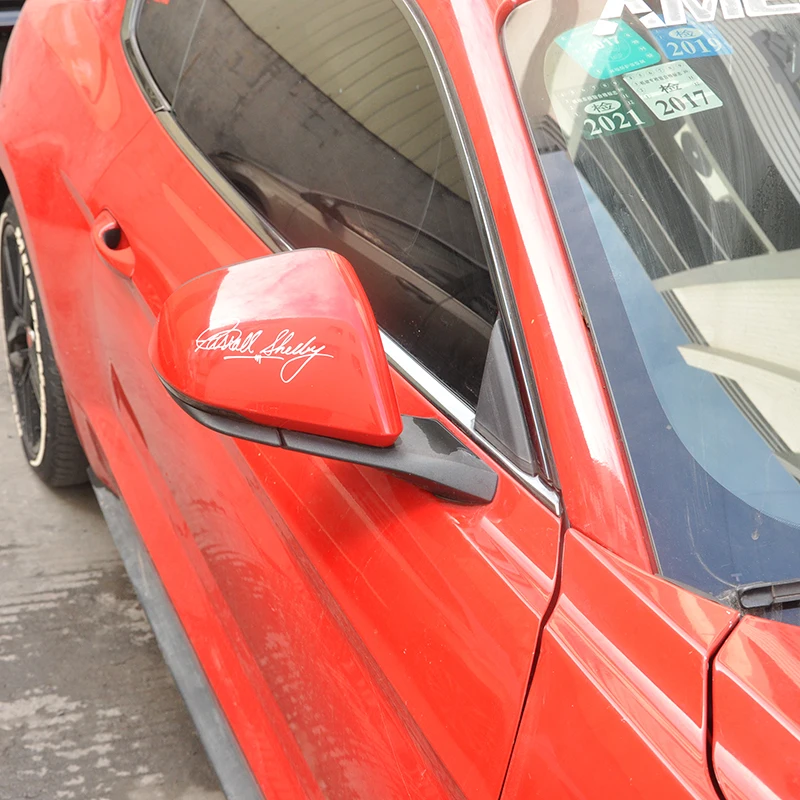 Shelby Signature Stickers Console centrale paraurti posteriore adesivi riflettenti per Ford Mustang Shelby GT AC Cobra decorazione esterna