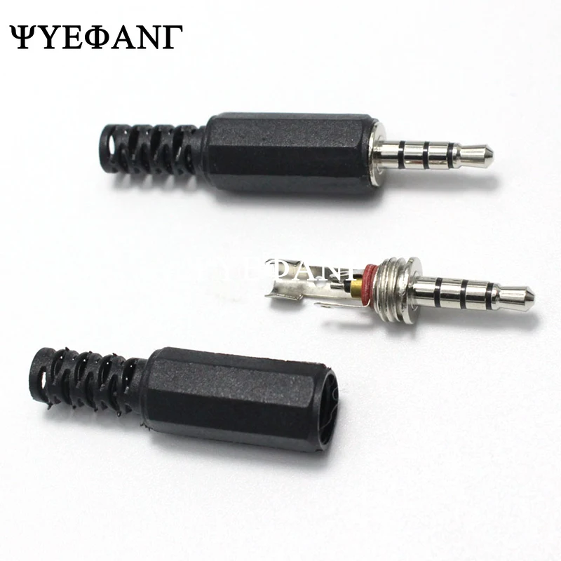 2pcs 3.5mm Audio Mono Stereo Male jack Plug 3.5 mm 2pole 3pole 4pole Right Angle Plugs for Phone Headset