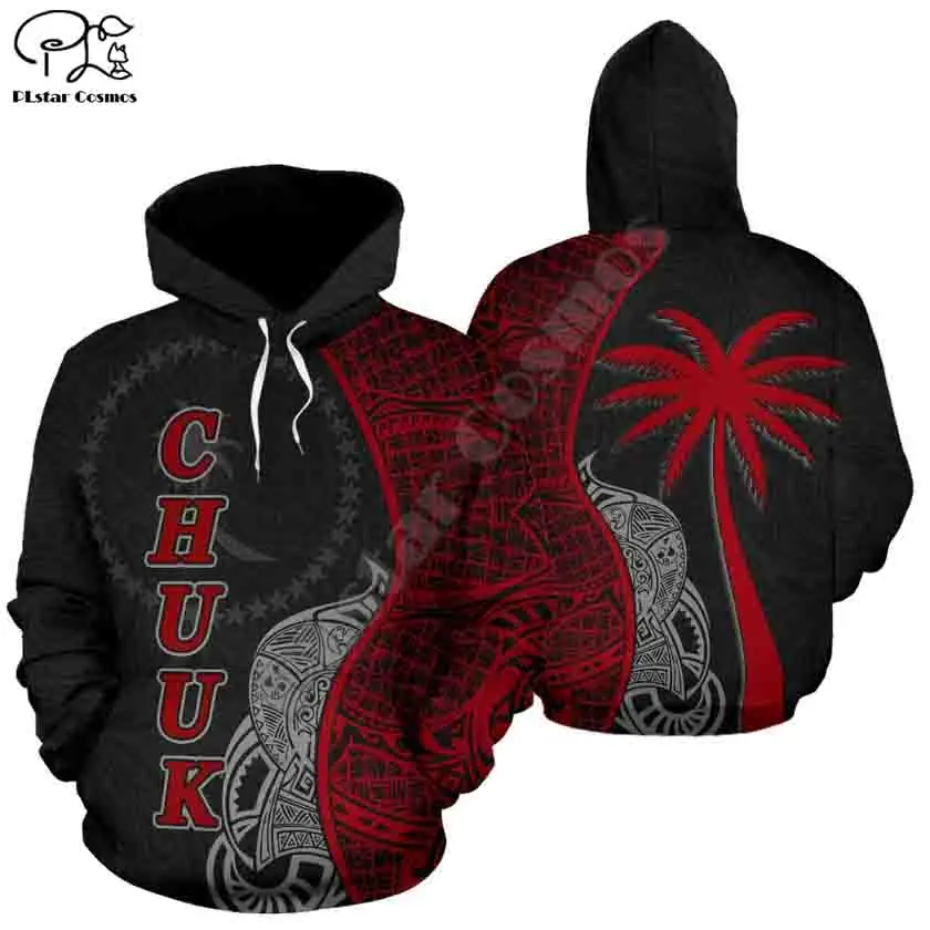 PLstar Cosmos 3DPrint Tribal Chuuk Polynesian Tropical Flowers Hibiscus Tattoos Harajuku Streetwear Funny Unisex Zip Hoodies-a22