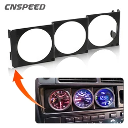 52mm 3 Hole Single DIN Radio Slot Face Triple  Meter Panel Iron Mount Black For Auto Car Gauge Pod