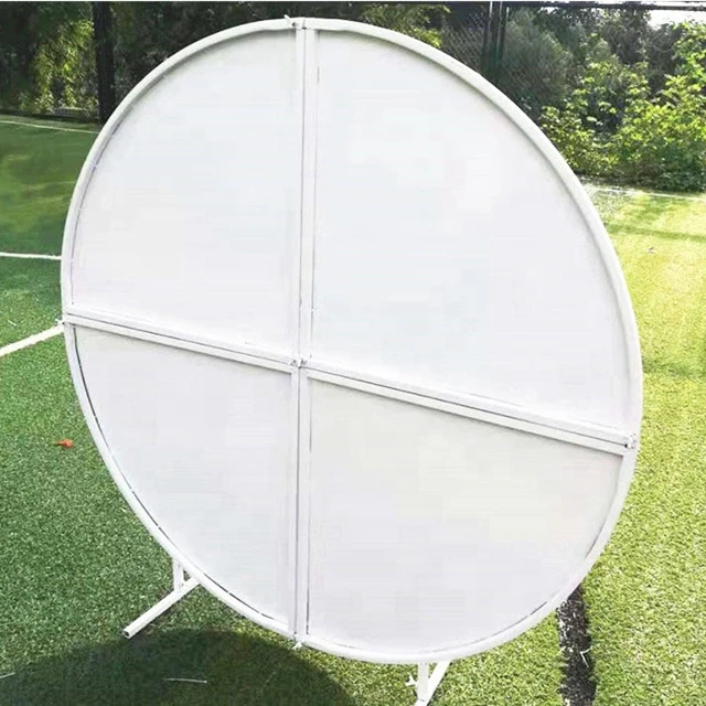 High Quality White Round mental Plinth & Backdrop Wedding Display Stand yudao946