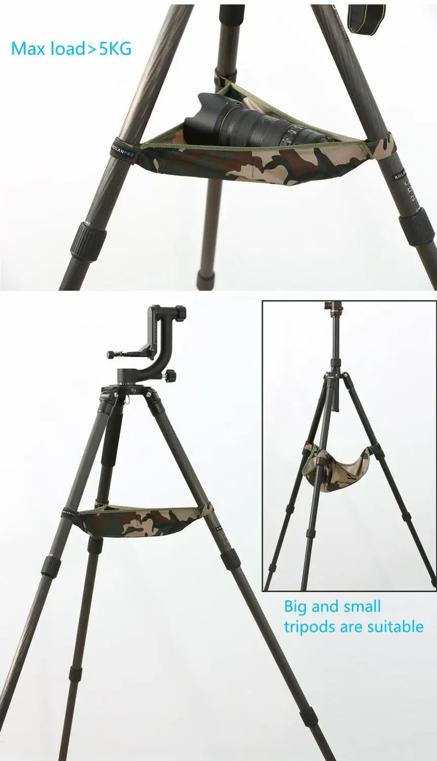 ROLANPRO Photography Weight Balance Tripod Light Stands Stone Sand Bag Tripod triangle pocket photography equipment storage bag