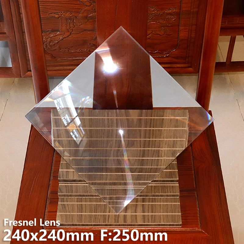 Fresnel lens 240x240mm F250mm 13.4