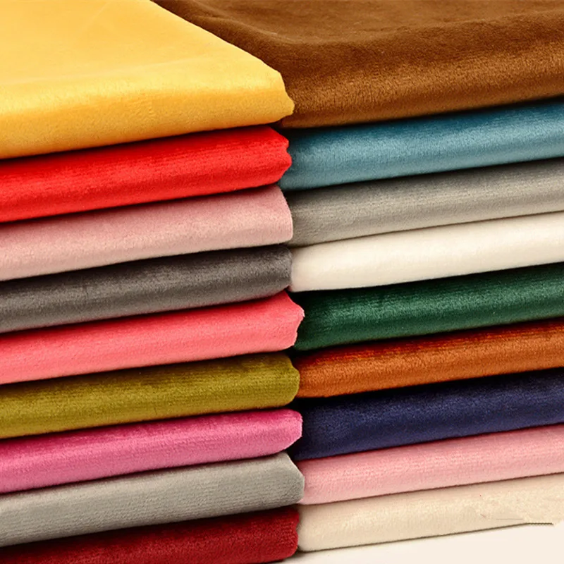 Thickness: 0.7 mm Velvet Fabric Solid Sofa Pillow Cloth Handmade Velvet Plush Fabric Gold Velvet Sewing Anime Fabric By Meter