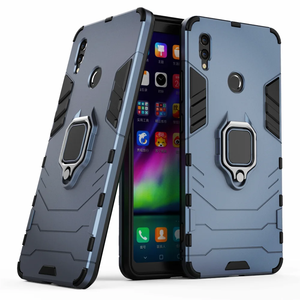 Shockproof Armor Case for Huawei Honor Note 10, Ring Holder Stand, Phone Back Cover for Honor Note 10, RVL-AL09, 6.95 in