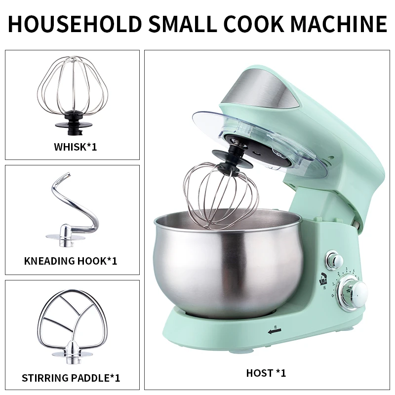 ZG-LZ356 Chef Machine Household Small Dough Mixer Fully Automatic Kneading Dough Cream Fresh Milk Machine Mixer 600W