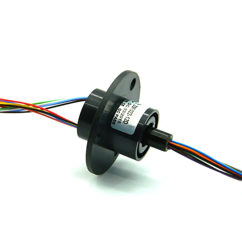 Taidacent 12 Wires 2A Slip Ring OD 22mm Conductive Slip Ring Rotary Joint Electrical Connector Rotary Electric Wire Joint