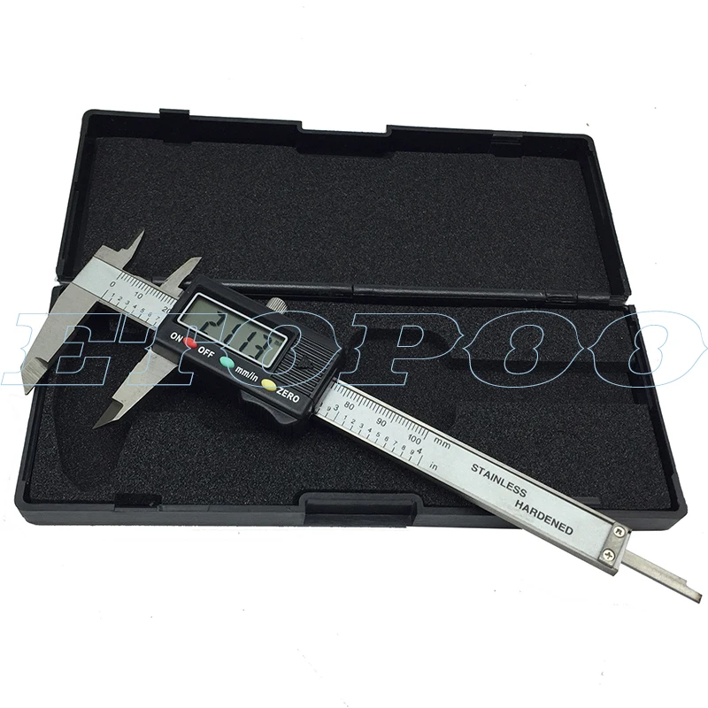 0-100mm 4inch stainless steel digital vernier caliper pocket plastic caliper mini gem caliper micometer thickness measure tool