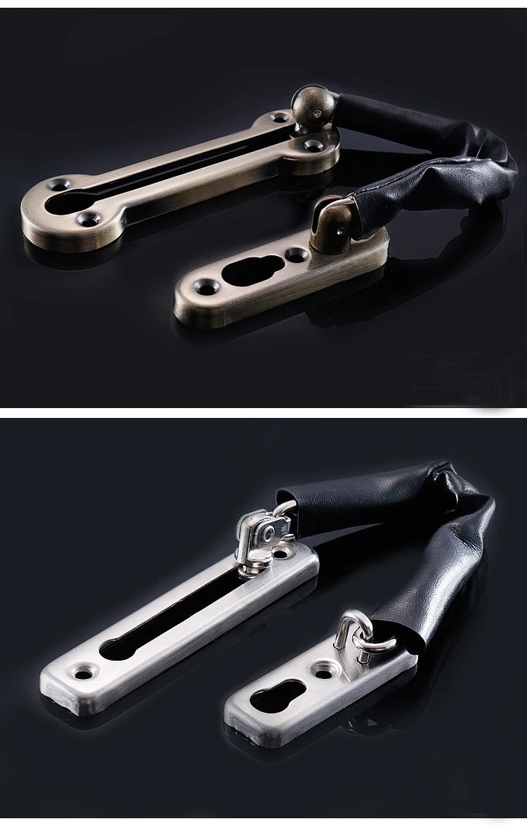 WV Anti-diebstahl Edelstahl Hotel Tür Kette Latch Sicherheit Wache Sicherheit Lock Sicherheit Limiter Werkzeuge Hardware für Hause tür – Detail 18