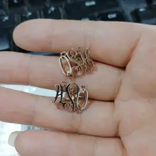 Personalized Initial Earrings Stainless Steel #3