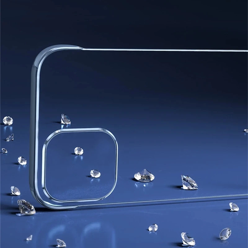 Luxury Frameless Transparent Case For iPhone 15 13 12 11 14 16Pro Max XSMAX X XR XS SE 7 8Plus Ultra Thin Clear Hard Phone Cover