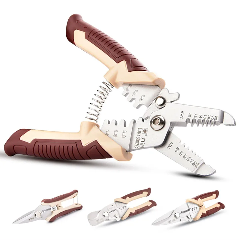 7/8 "forbici elettriche pinze a crimpare spellafili forbici multifunzionali tagliacavi elettricista utensili multipli