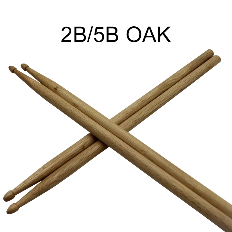 Lightweight wood color drum sticks 2B OAK musical parts Maple 5B OAK Drumsticks Stick for Drum