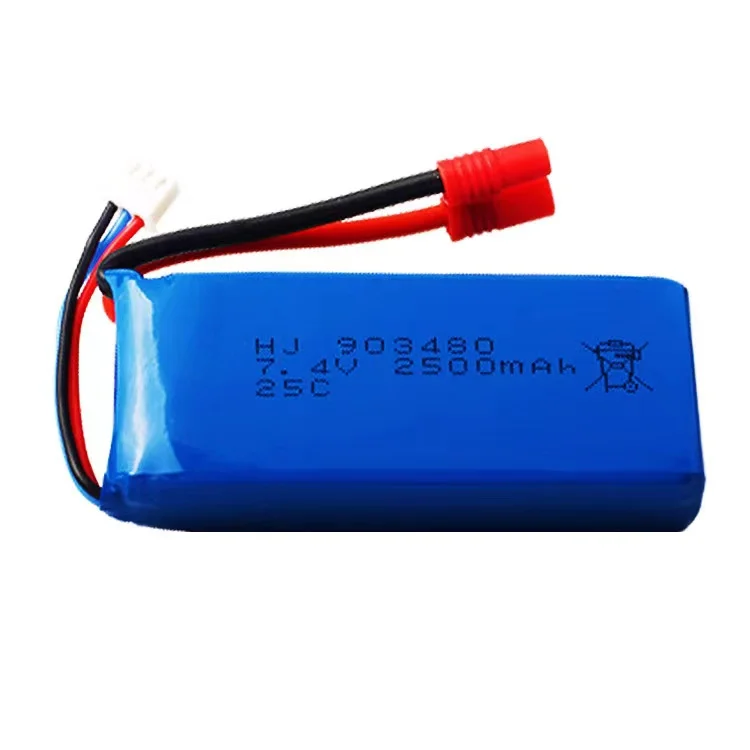 Factory sales x8cx8hw UAV accessories 7.4v 2500mah aircraft model battery 903480 polymer lithium battery