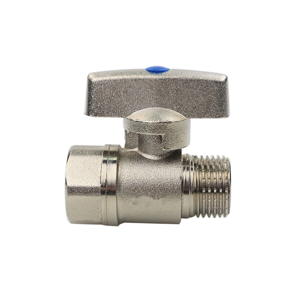 Full Copper Thickened Inner And Outer Wire Live Connection Double Outer Wire Short Handle Ball Valve Large Flow Water Valve