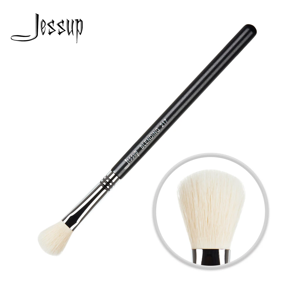 Jessup Blending Single Makeup Brush Eye 1pcs High Quality Synthetic Hair Black-Silver Cosmetic Tool Wholesale 217