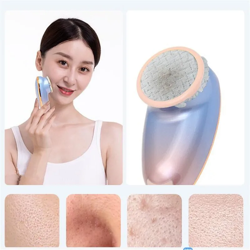 Electric Multifunctional Temperature-sensing Facial Cleansing Device Face Washing Brush Skin Massager Cleanser Deep Pore Clean