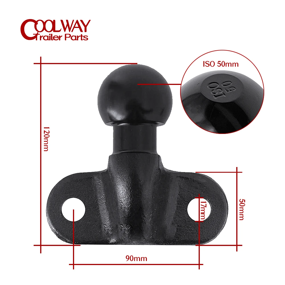 Heavy Duty 50mm Forged Goose Neck Hitch Tow Ball Parts RV Accessories Camper Caravan Components