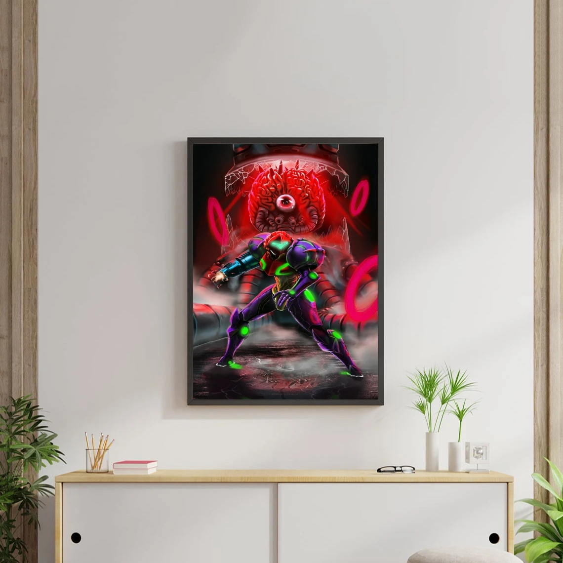 Super Metroid Creative design Game Poster Canvas Print Home Decoration Wall Painting ( No Frame )