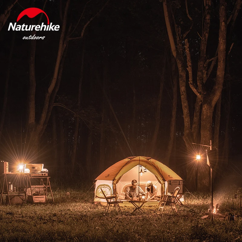 

Naturehike Грибная палатка для кемпинга, уличная водонепроницаемая купольная садовая палатка, двухслойная шестиугольная портативная палатка, встроенный столб для палатки