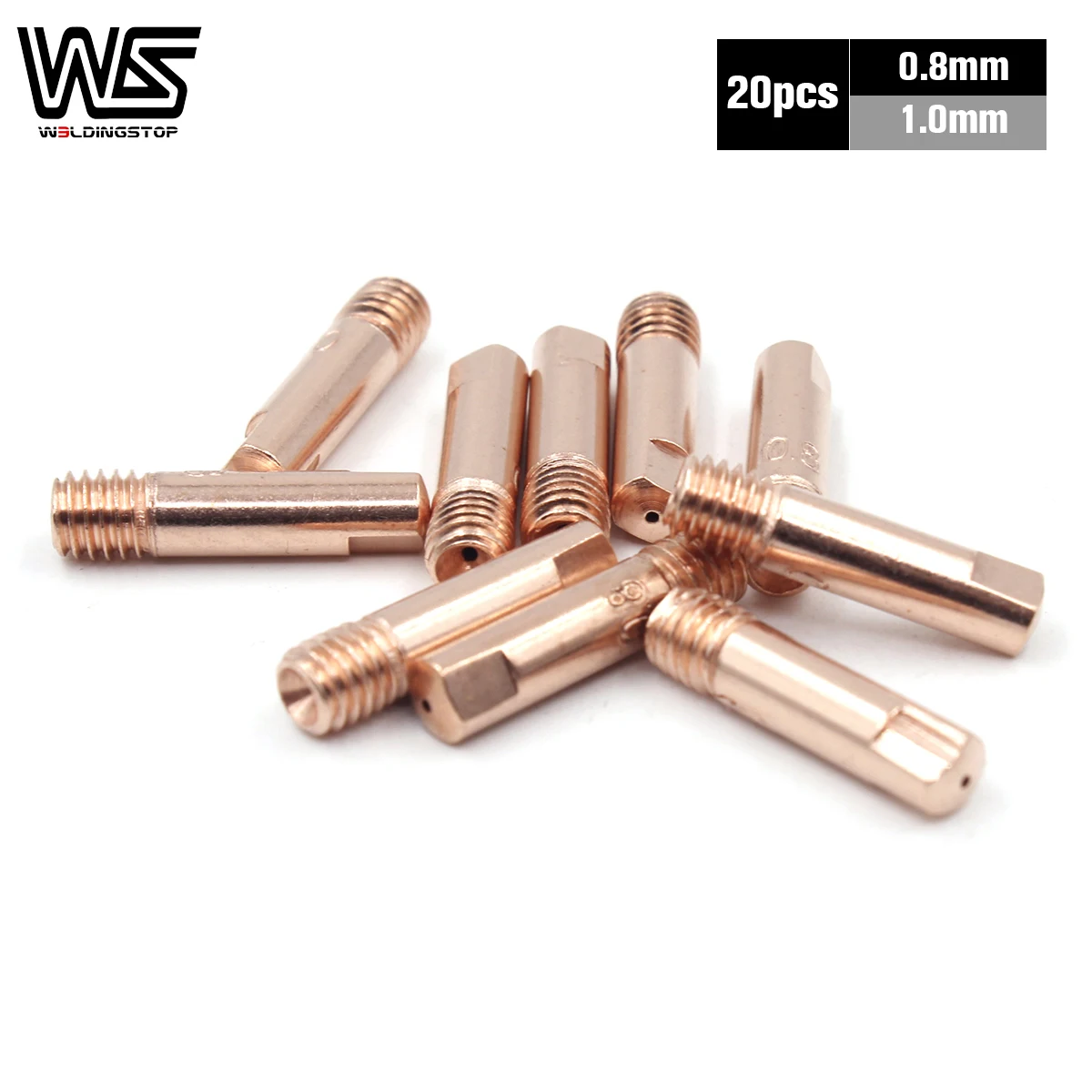 

MB 15AK MIG Welding Torch Contact Tip 1.0mm for Binzel Abicor Type 20Pcs