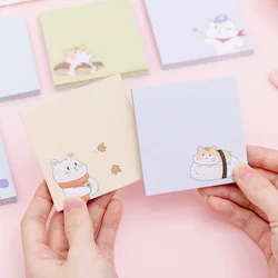 80sheets Cute Four Seasons White Bear Memos  Student Creative Cartoon Pos Notes Messages Can Stick Memo Paper N Times