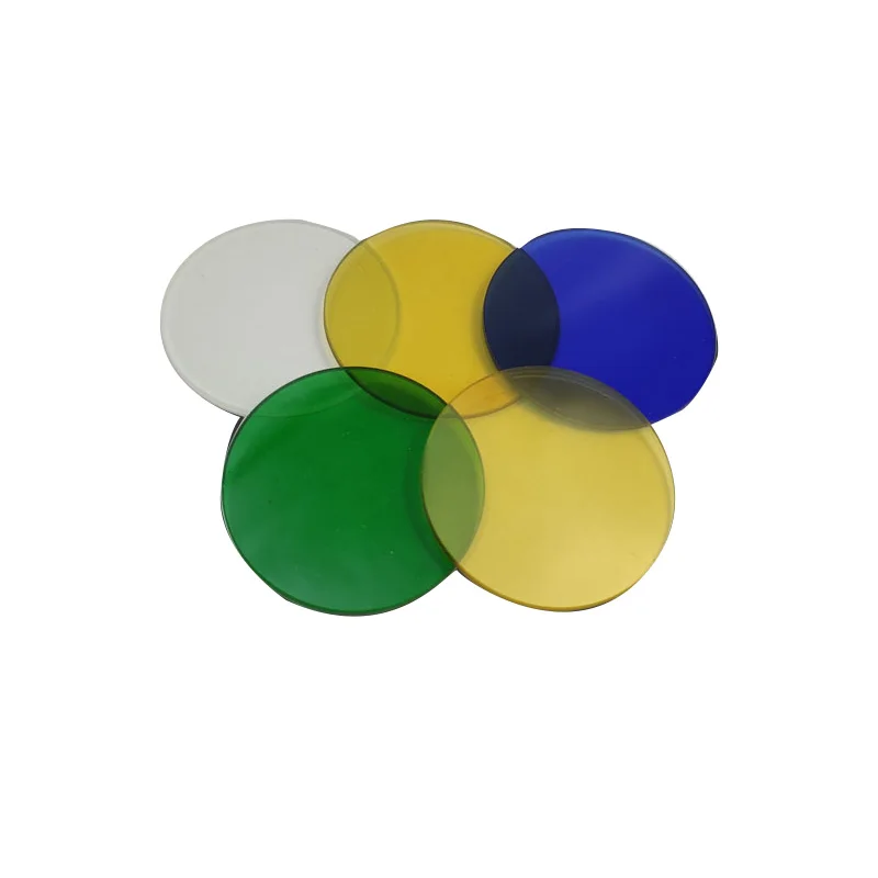 1 pces 32mm microscópio filtro de cor verde azul amarelo vermelho fosco vidro óptico branco microscópio biológico filtro