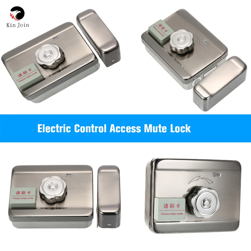 Electric Lock Castle & Gate Lock Access Control System Electronic Integrated RFID Door Rim Lock With ID Reader 125khz