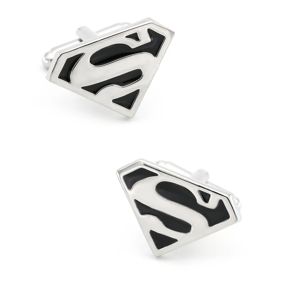 Superheroes Design Fashionn Cufflinks Quality Brass Material Black Color Cuff Links Wholesale & Retail