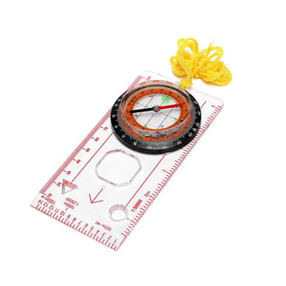 HobbyLane Professional Portable Magnifying Compass Ruler Scale Scout Hiking Camping Boating Orienteering Map