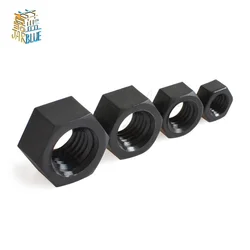 50Pcs DIN934 M2 M2.5 M3 M4 M5 M6 M8 Black Nylon Hex Nut Hexagon Plastic Nuts