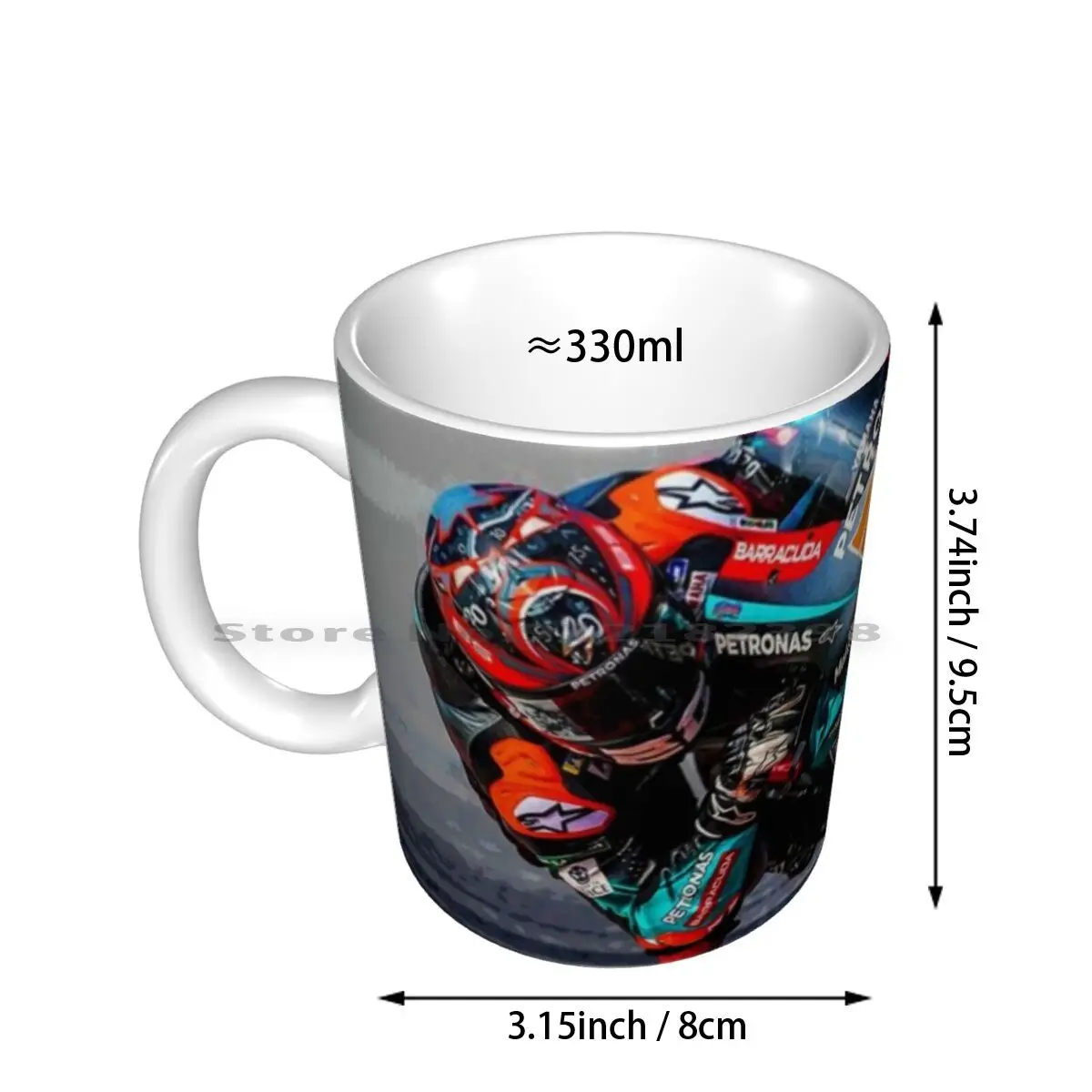 Going Through A Corner Abstract Ceramic Mugs Coffee Cups Milk Tea Mug Motor Motorbike Motorcycle Racing Motorsport Rider