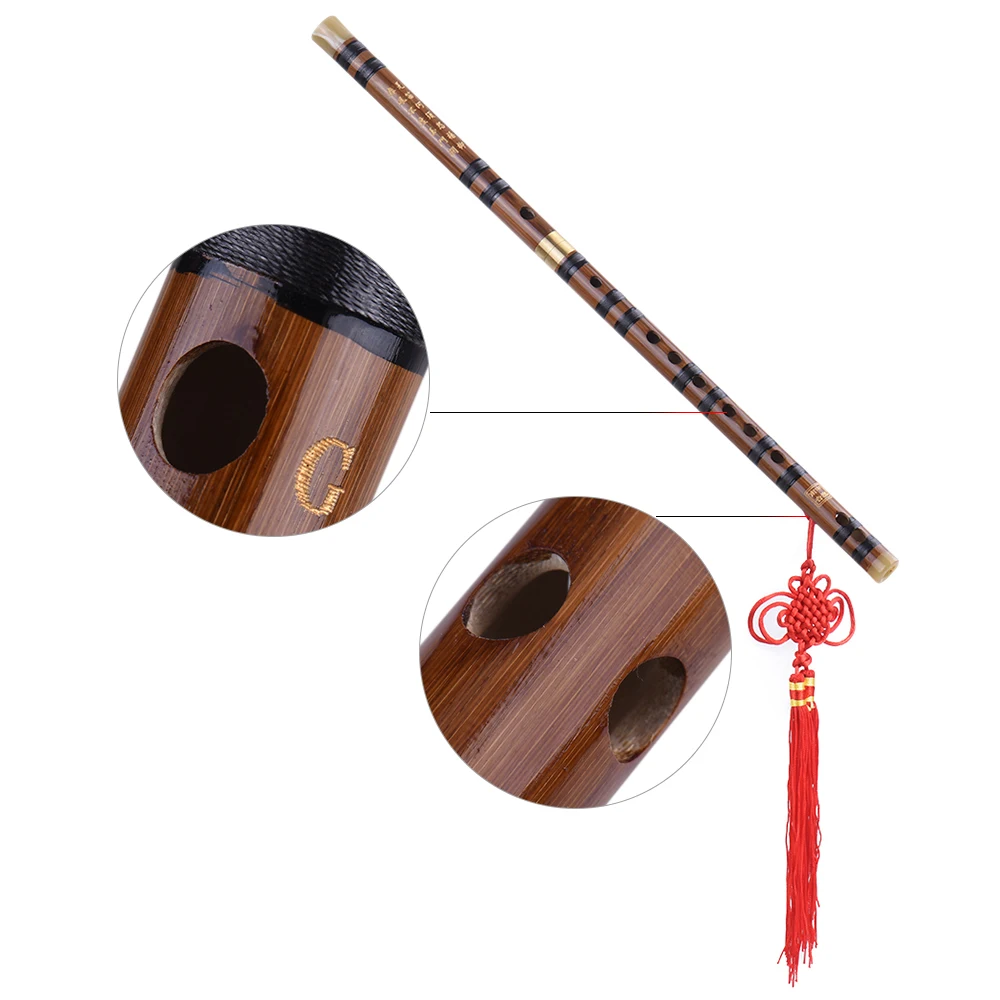 ขายร้อนไม้ไผ่ขลุ่ย Dizi Professional Woodwind เครื่องดนตรีคีย์ C D E F G จีน Dizi Transversal Flauta handmade