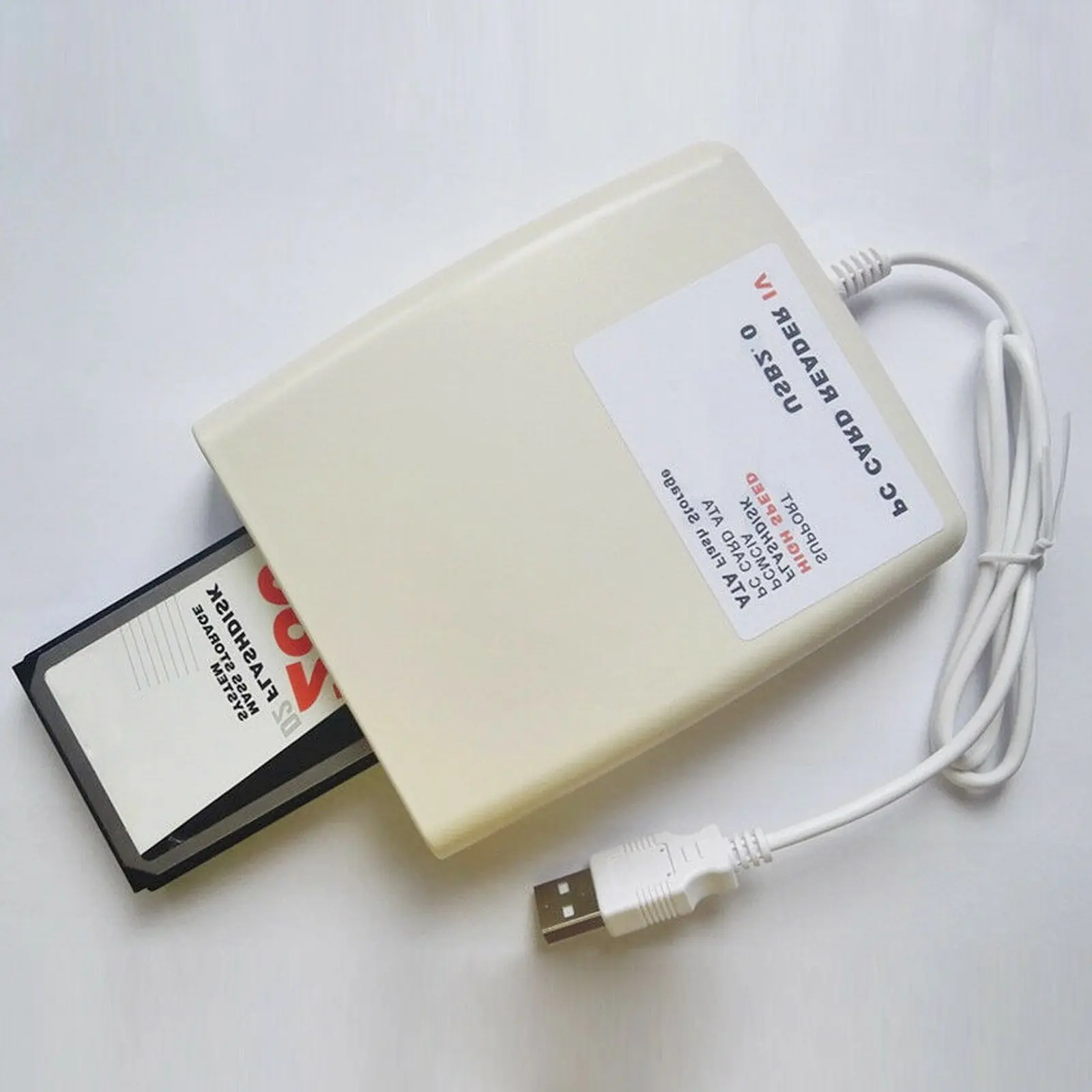 Lector de tarjetas USB 2,0 para PC, soporte para Flashdisk PCMCIA, almacenamiento Flash ATA, adaptador de tarjeta CI, adaptador USB 2,0 a PCMCIA