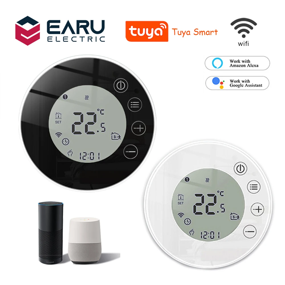 

WiFi Smart Thermostat Temperature Controller Electric Floor Heating TRV Water Gas Boiler Remote Control byTuya Alexa Google Home