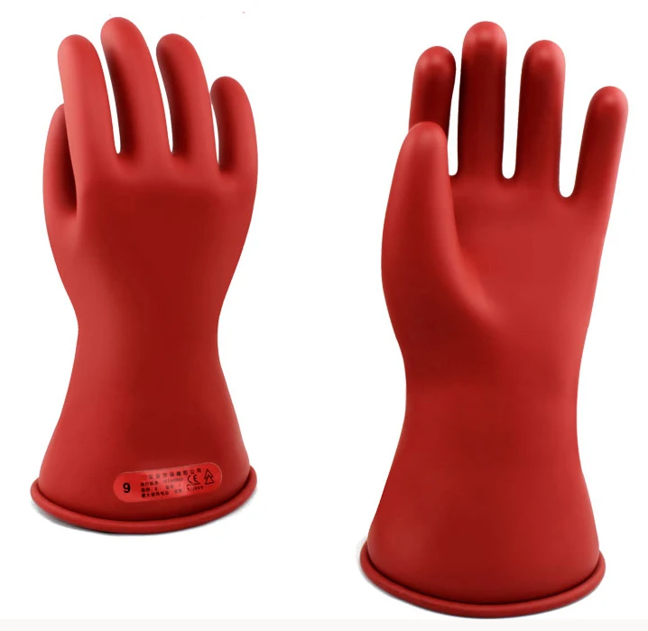 

Insulation Work Glove 5KV High Voltage Safety Electric Mittens IEC60903 Class 0 Soft Latex Rubber Insulating Gloves