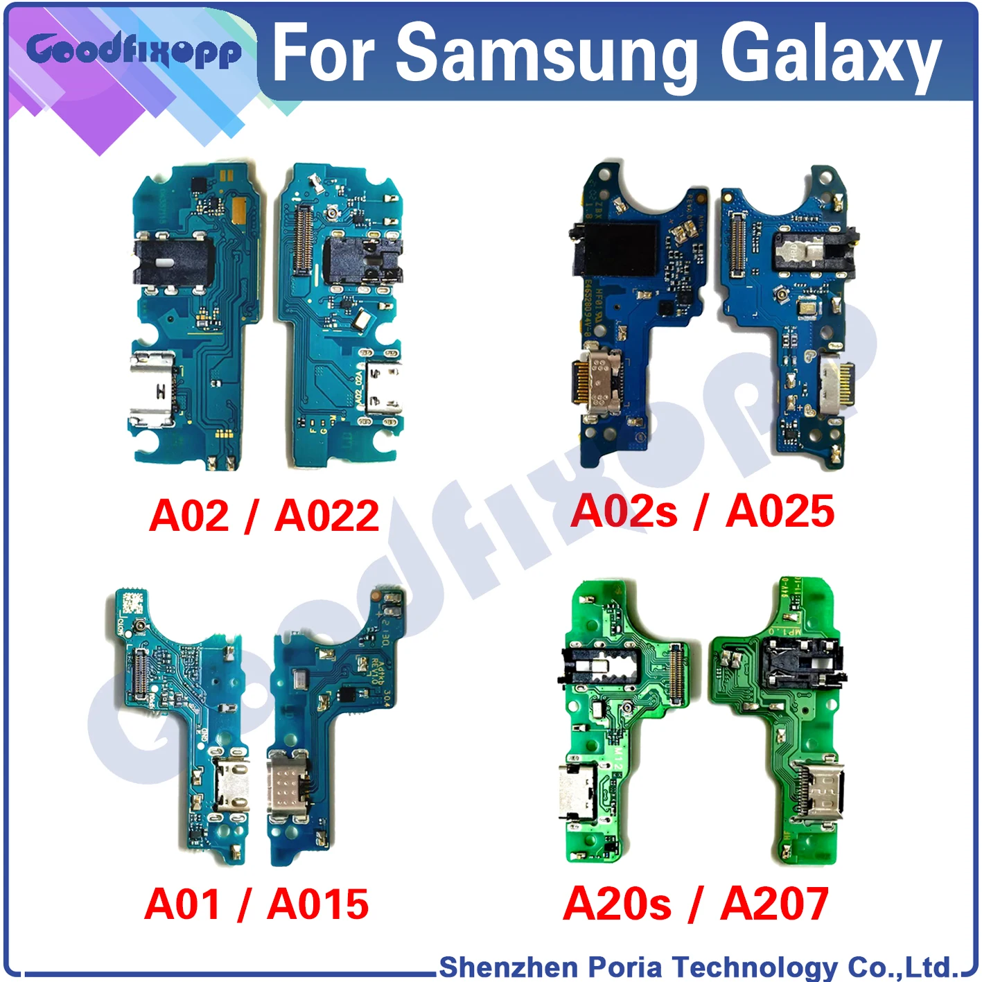 Charging Port  For Samsung Galaxy A02 SM-A022 A02S SM-A025 A01 SM-A015F A20S SM-A207 M12 M127F Charger Dock Connector Flex Cable