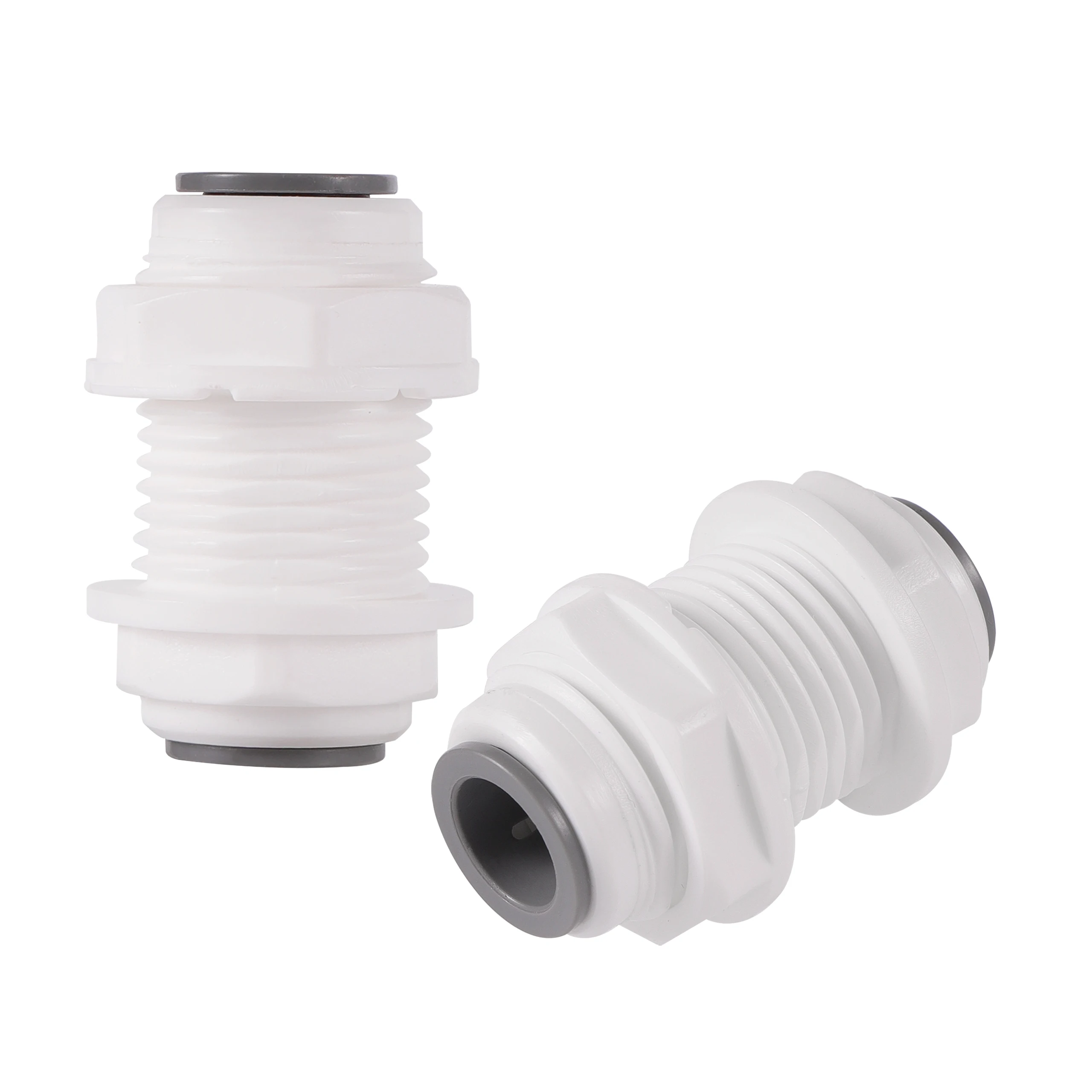 

Garden Irrigation Water Pipe Joint OD 3/8"(9.52mm) Tube Straight Bulkhead Fittings RO Water System Quick Connector 5 Pcs