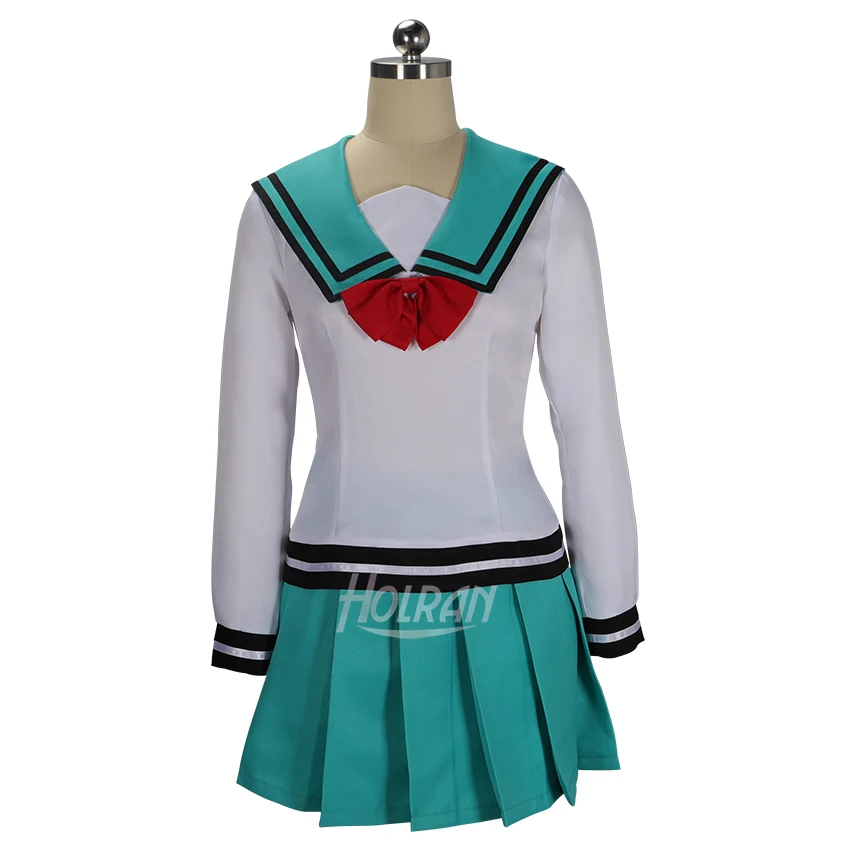 

HOLRAN Women Teruhashi Kokomi Cosplay Costume Skirt Shirt Bow Suit School Uniform