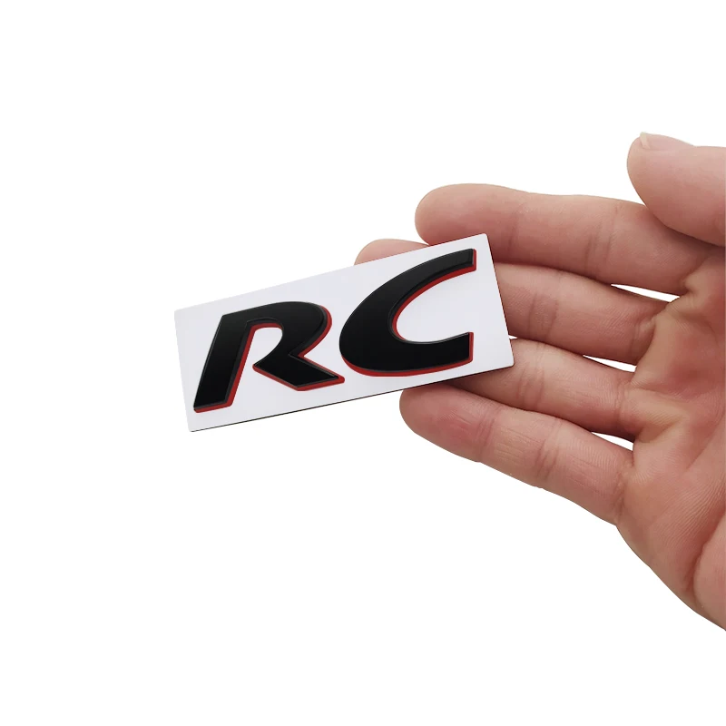 3D Car Sticker RC Logo Metal Emblem Badge Decals For CC 308 306 106 206 205 208 307 3008 207 508 2008 5008 Car Styling