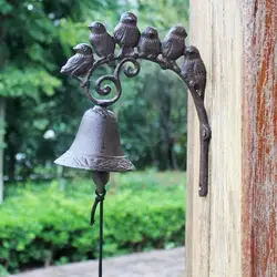 Vintage Design Doorbell Garden Decor Cast Iron Doorbell Wall Bell Gocke Door Knocker Welcome Entrance Porch Home Decoration