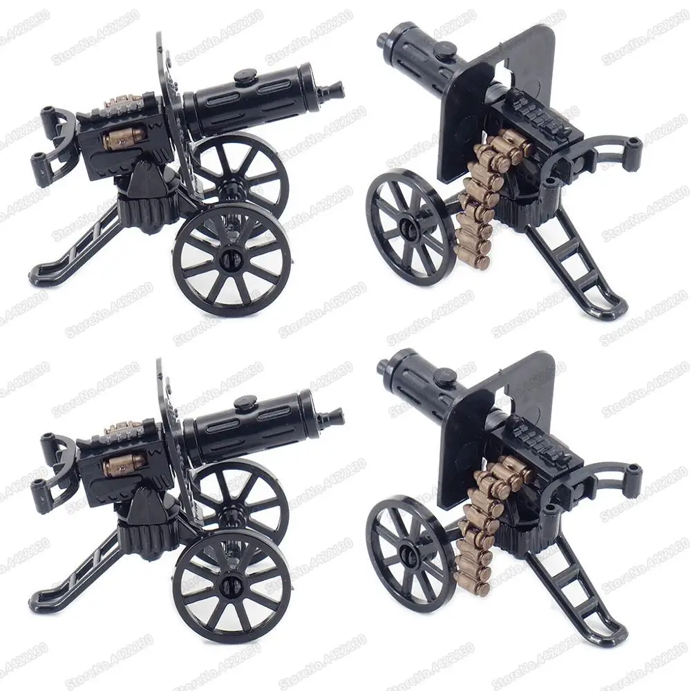 Military World War 2 Mark Xin Heavy Machine Guns Soldier Figures Building Block Assemble Army Weapons Child Christmas Gifts Toys