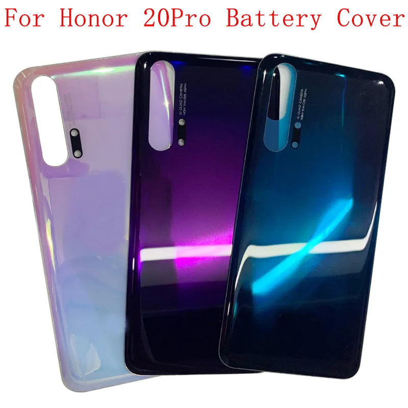 Back Cover Glass Panel Rear Door Housing Case For Honor 20 Pro 20S Battery Cover with Logo Repair Parts