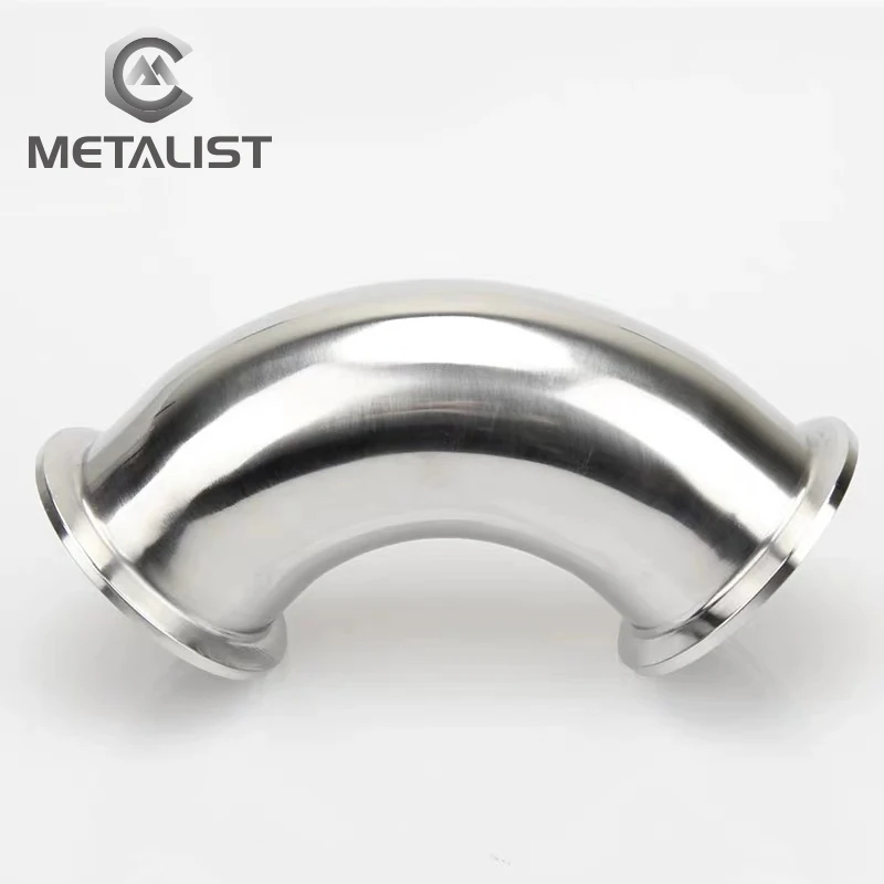 

METALIST Pipe OD 32mmStainless Steel SS304 Sanitary 90 Degree Elbow Weld Ferrule OD 50.5mm fit 1.5" Tri Clamp