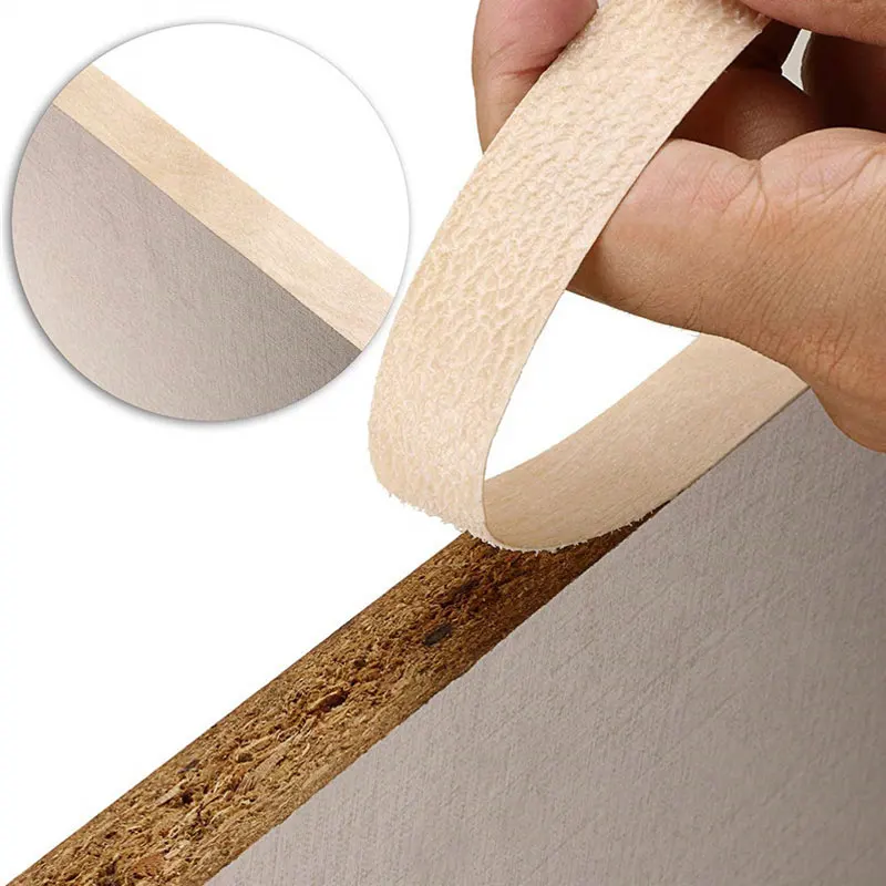 10M Hot Melt PVC Furniture Edge Strip Protector Tape Veneer Sheet Adhesive Cabinet Desk Wood Surface Edging Decor Home Gap Saver