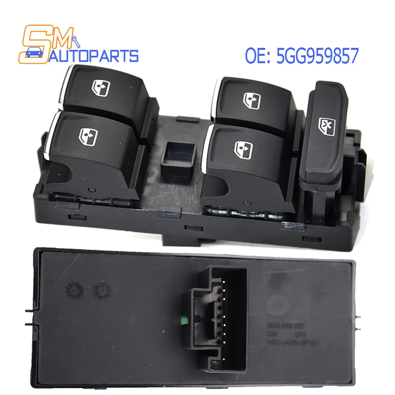 5GG959857 5GG959857A Driver Side Window Master Control Switch For VW Golf MK7 Arteon Passat Tiguan 2015 2016 2017 5GG 959 857