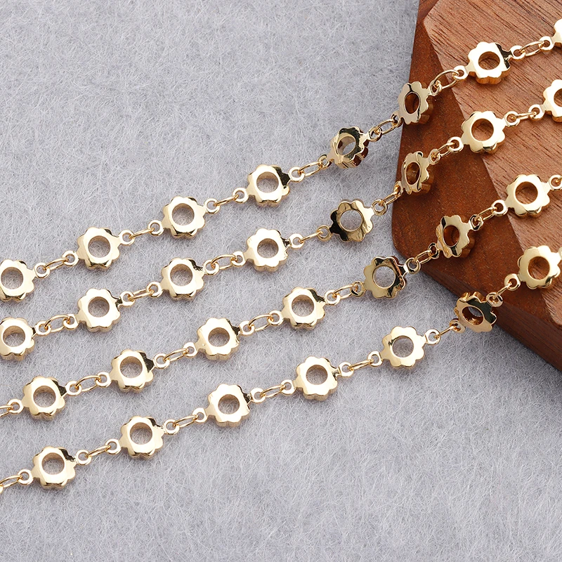 GUFEATHER, 1 m/Los, C164, DIY-Kette, REACH-Pass, nickelfrei, 18 Karat vergoldet, Kupfer, Charm, Schmuckherstellung, DIY-Armband-Halskette – Detail 4
