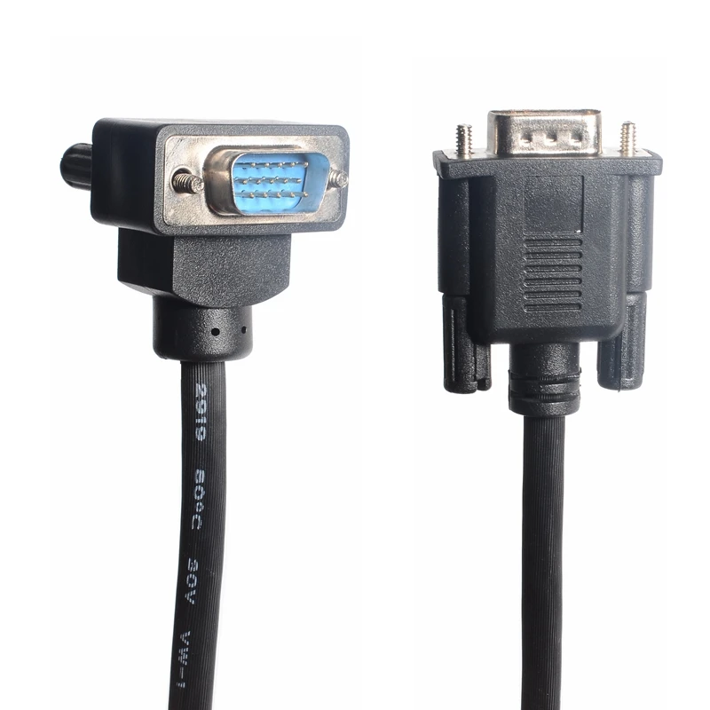 90° VGA Monitor Up & Down & Right & Left Angle Male to Straight Male Adapter Cable ,Gooseneck Type Angled VGA Monitor Cable