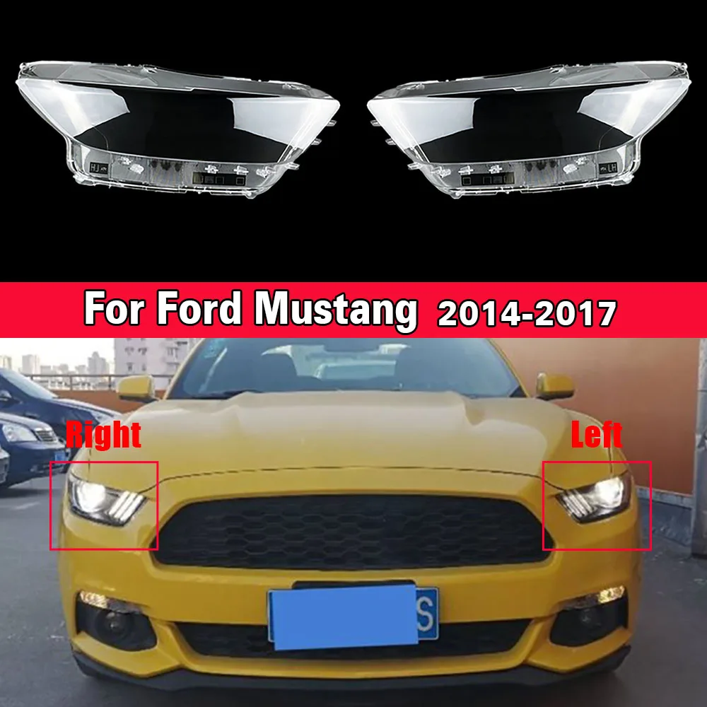 Verre transparent pour lentille de lumière de sauna, abat-jour de remplacement, coque de lampe frontale automatique pour Ford Mustang 2014, 2015, 2016, 2017, couvercle de lampe de sauna